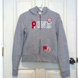 Victoria’s Secret PINK Grey Jacket with Patches
